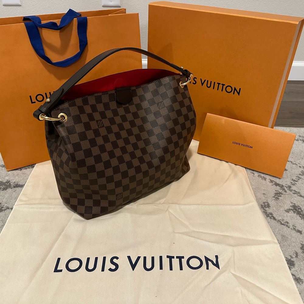 Louis Vuitton Brown Checkered Shoulder Bag